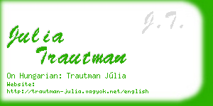 julia trautman business card